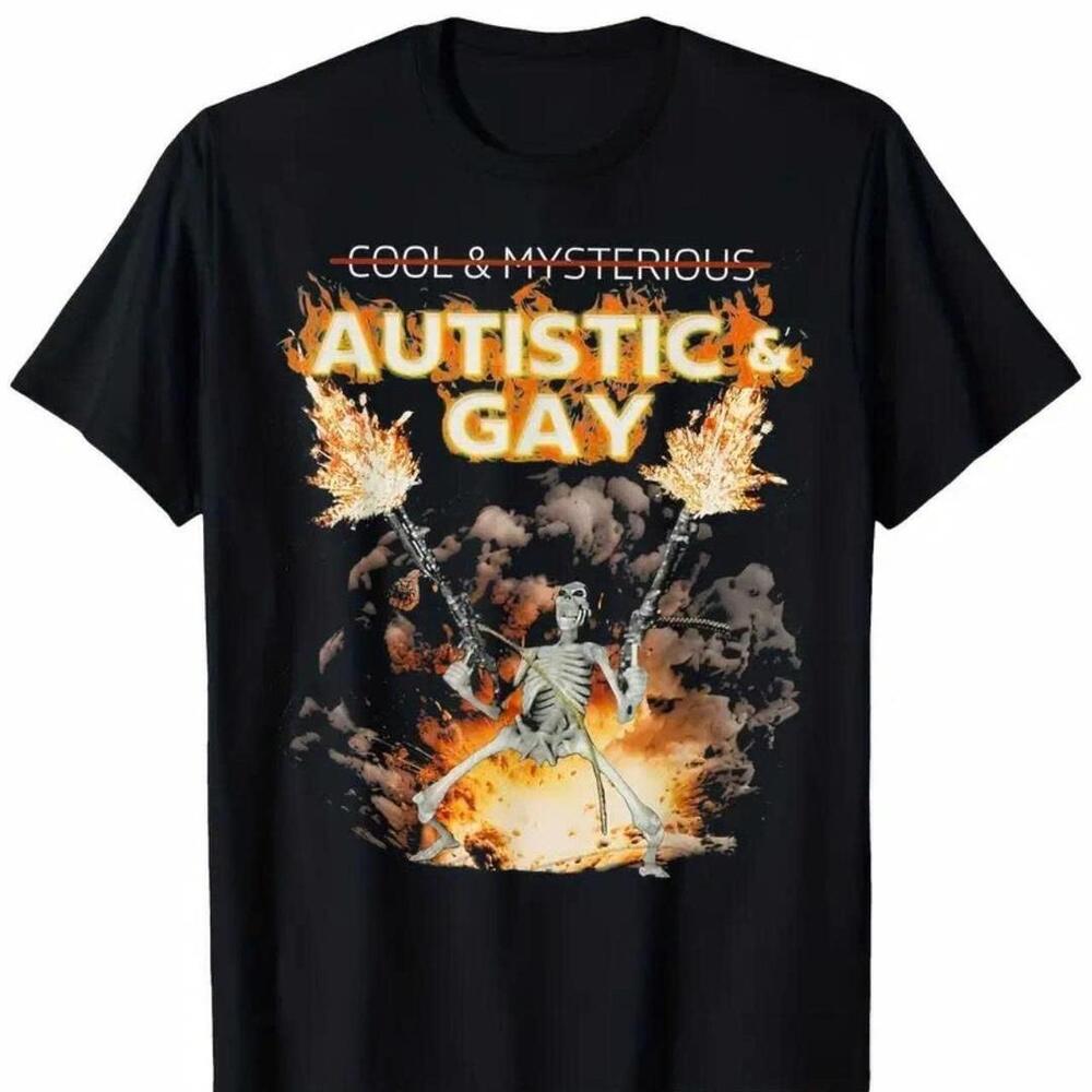 Black And Orange Graphic Tee With A Grunge Vibe